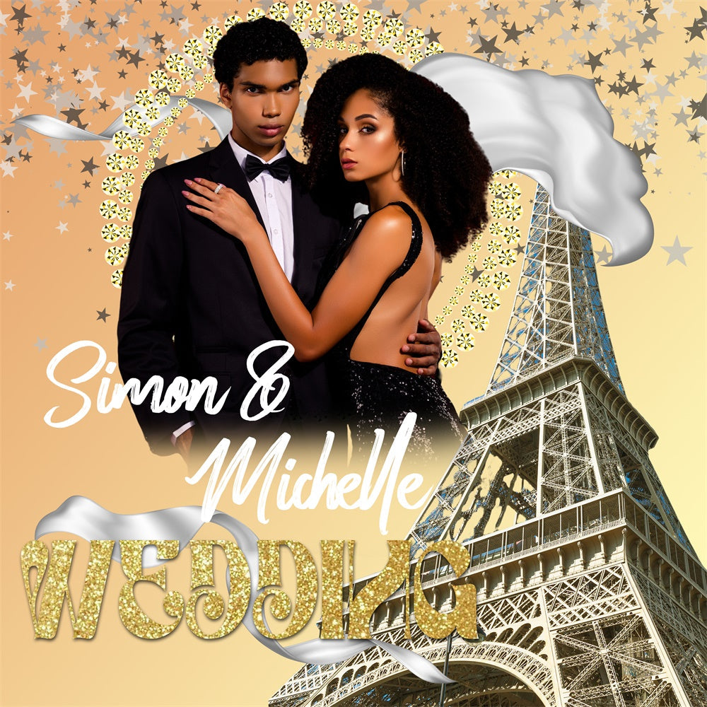 Wedding Backdrop Ideas Eiffel Tower Romance Customized Backdrop UK BRP6-137