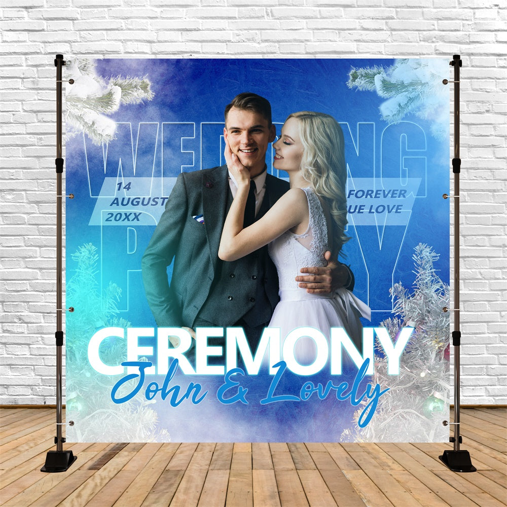 Wedding Backdrop Ideas Frozen Pine Romance Custom Backdrop UK BRP6-151