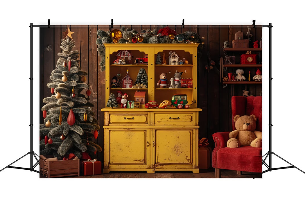 Christmas Vintage Toy Display Backdrop UK BRP8-7