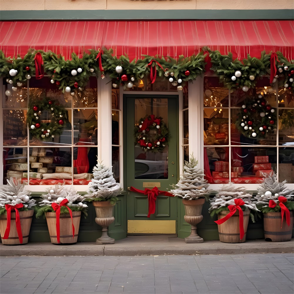 Christmas Festive Street Shop Backdrop UK BRP8-90
