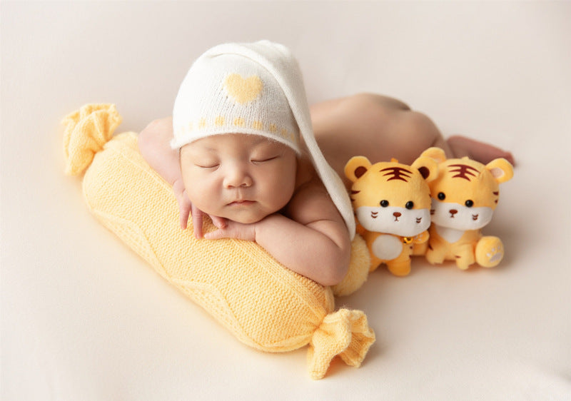 Newborn photography props colorful candy pillow and Heart Sweet Night Hat BZ1 MZ1