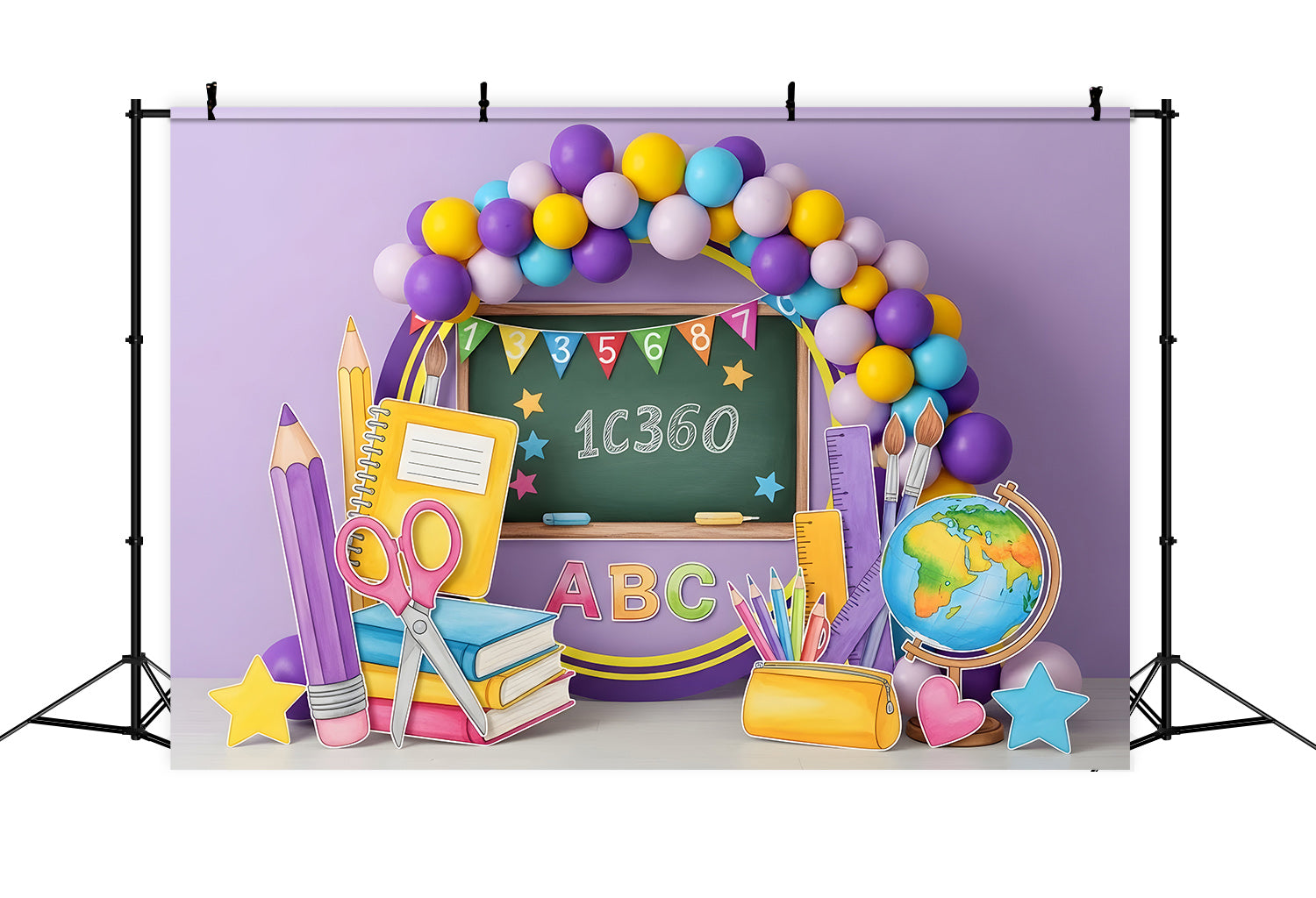 Back To School Backdrop Ideas Colorful Chalkboard Numbers School Backdrop UK By Magali