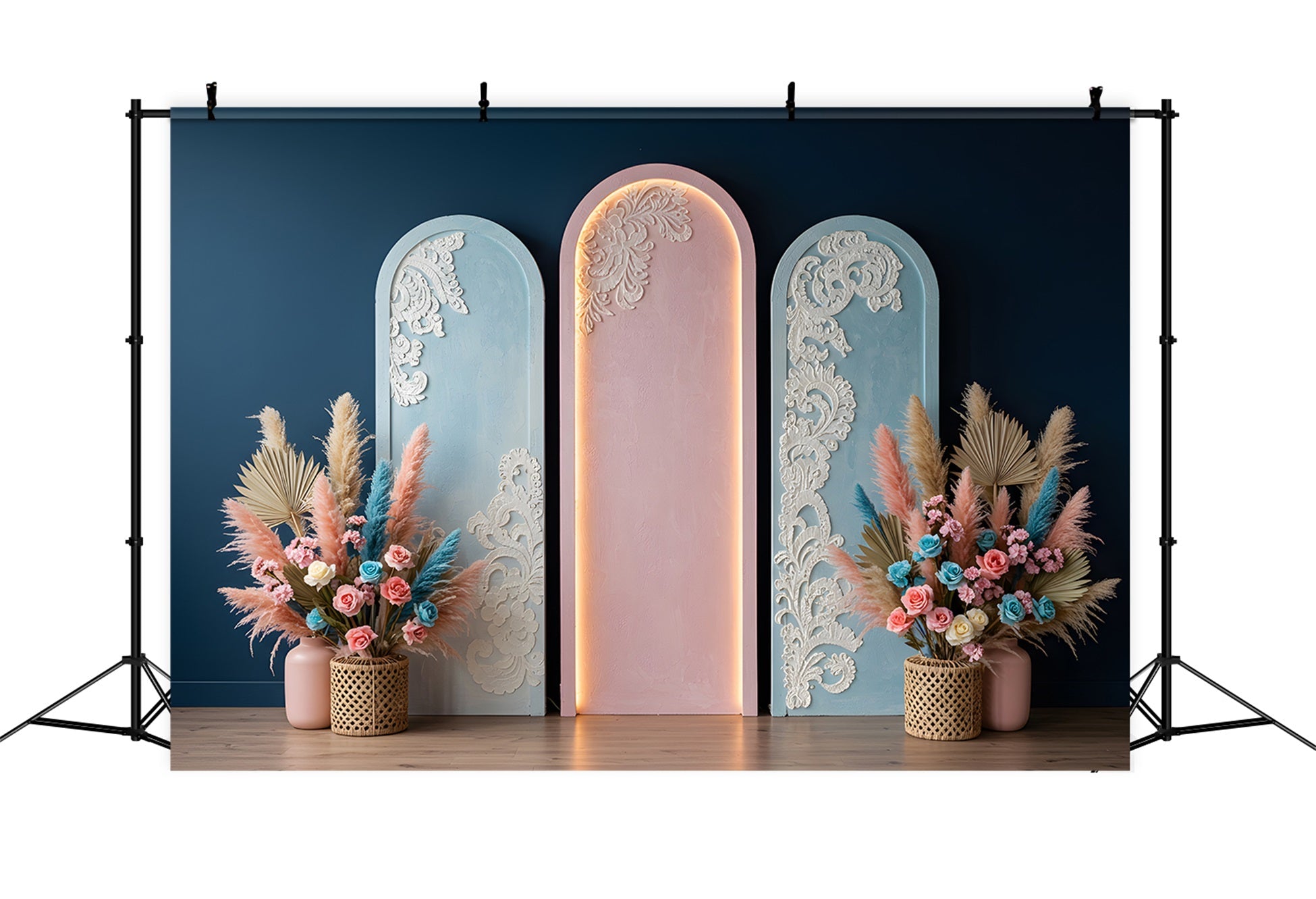 Mother's Day Arch Backdrop Pastel Arches Floral Mothers Day Photo Booth Backdrops UK By Magali
