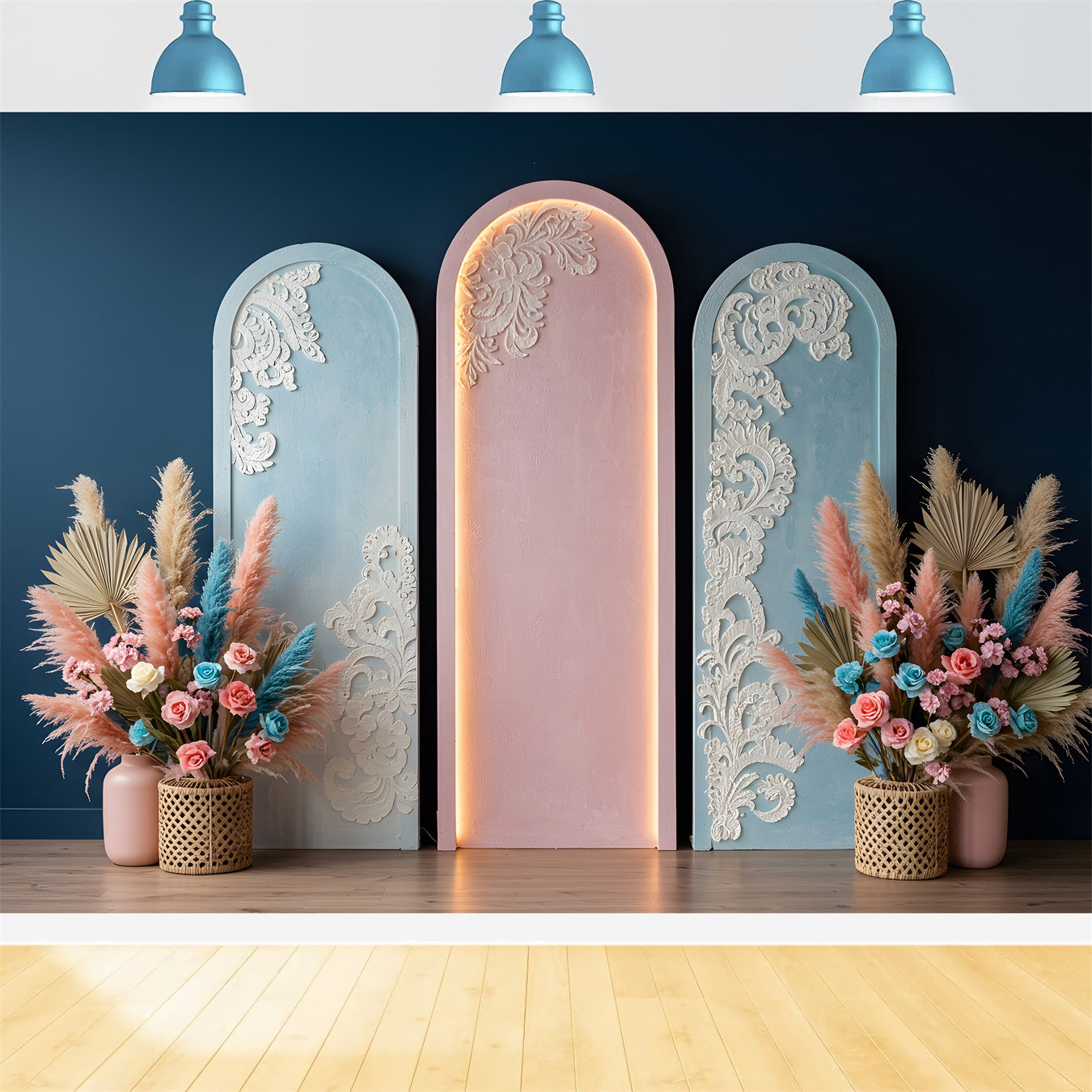 Mother's Day Arch Backdrop Pastel Arches Floral Mothers Day Photo Booth Backdrops UK By Magali