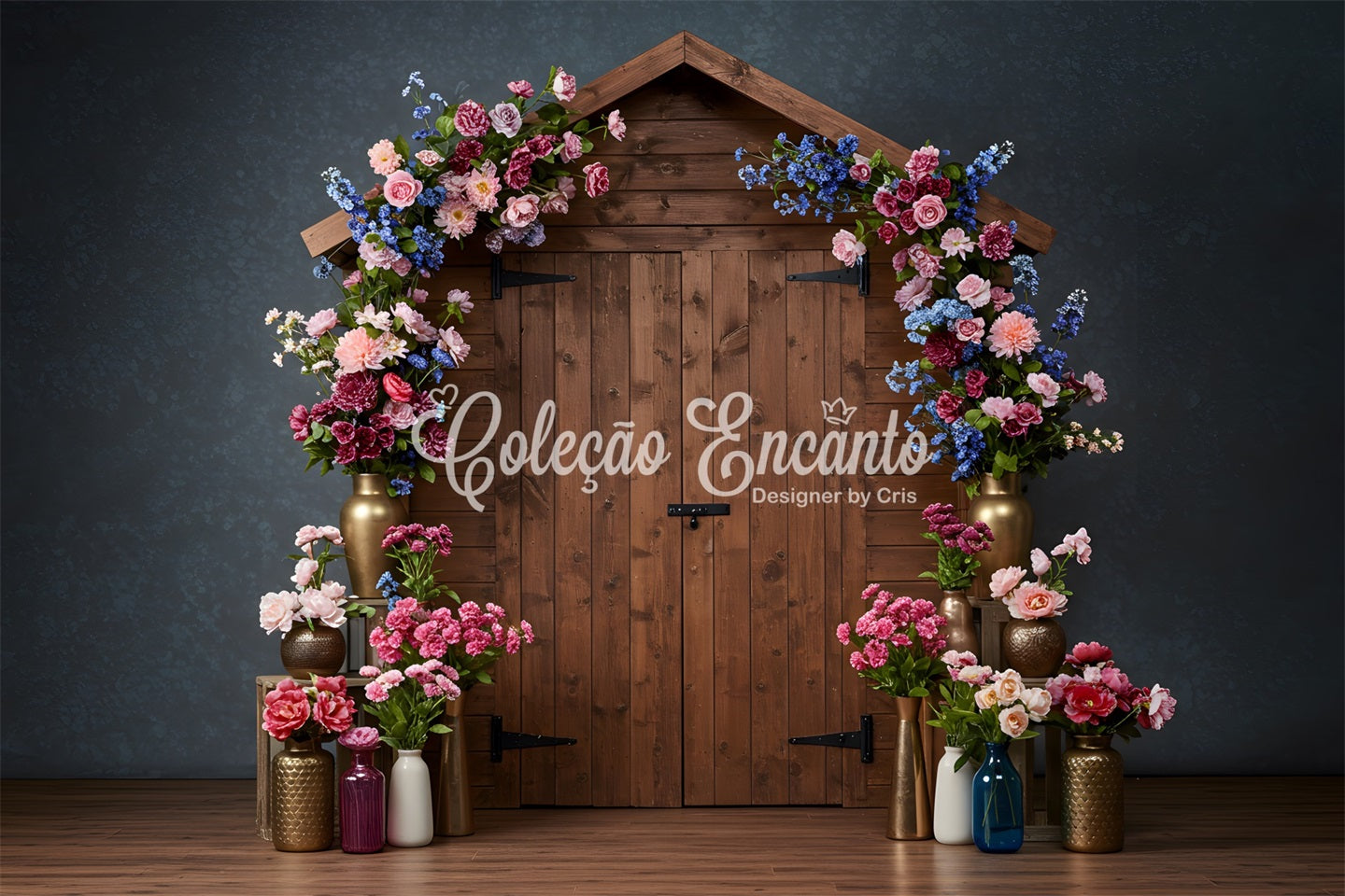 Happy Mothers Day Backdrops Pink Blue Barn Door Mother Day Photo Backdrops UK By Magali