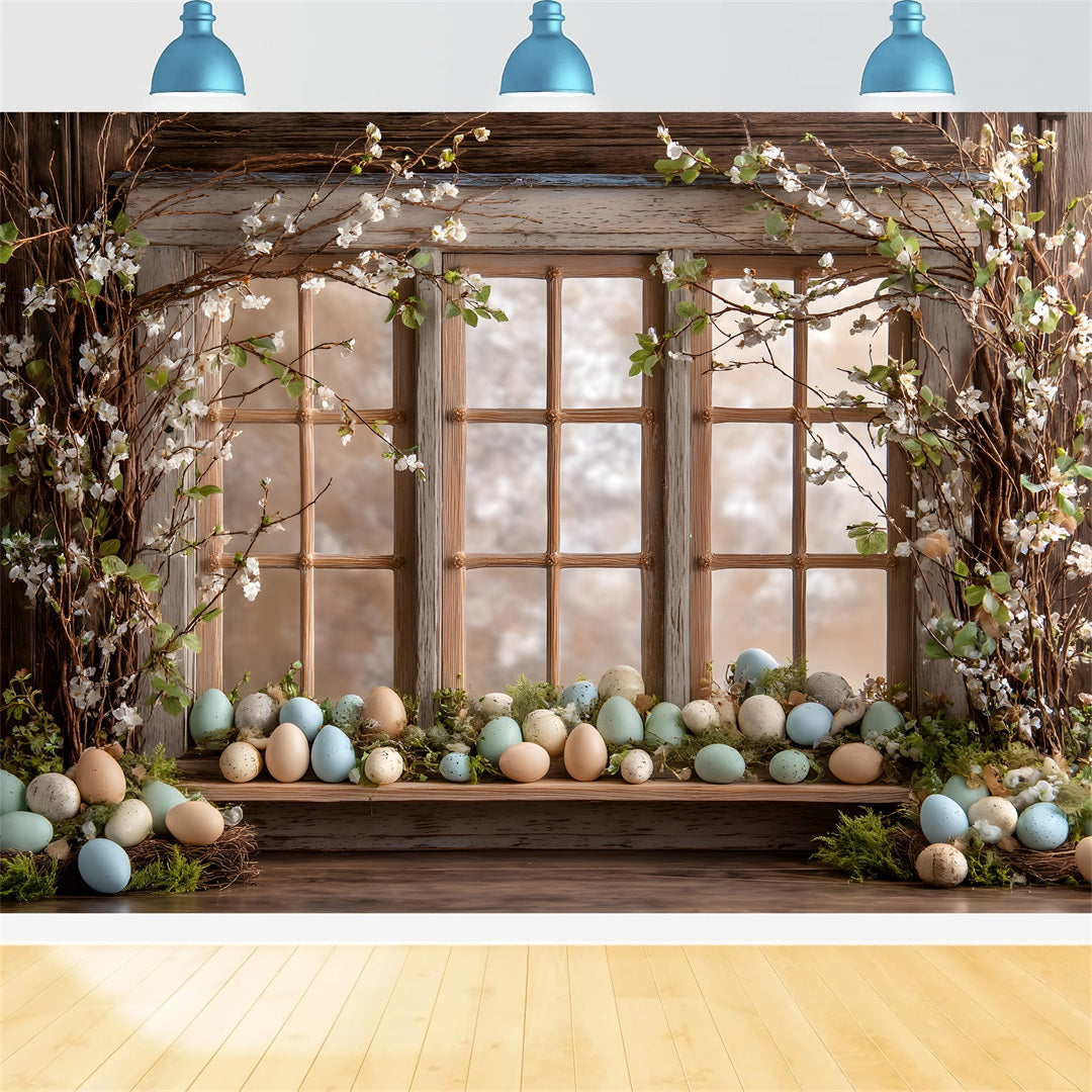 Egg Backdrop Rustic Window Flower Blooms Backdrop Ideas For Easter Pictures UK By Magali