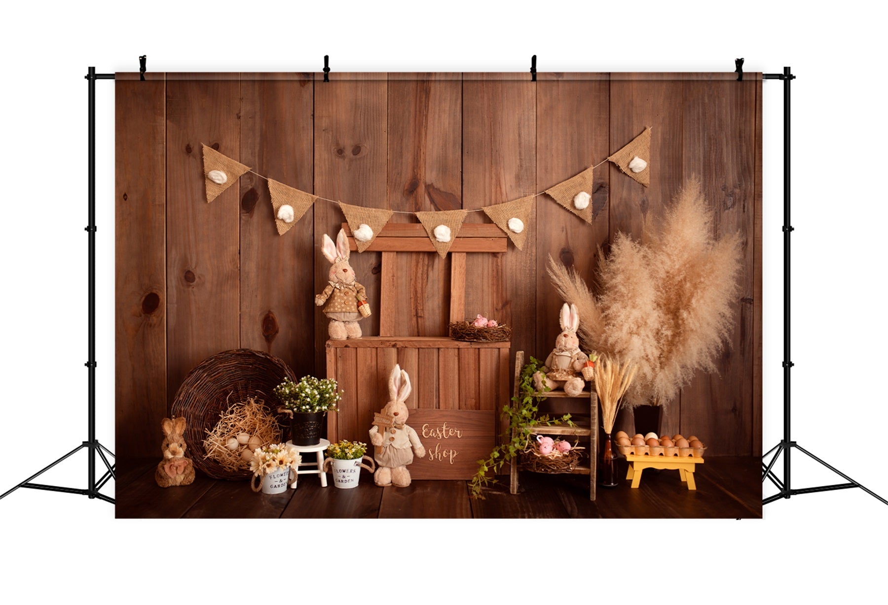 Newborn Backdrops For Photography Rustic Bunny Shop Display Easter Backdrop UK By Magali
