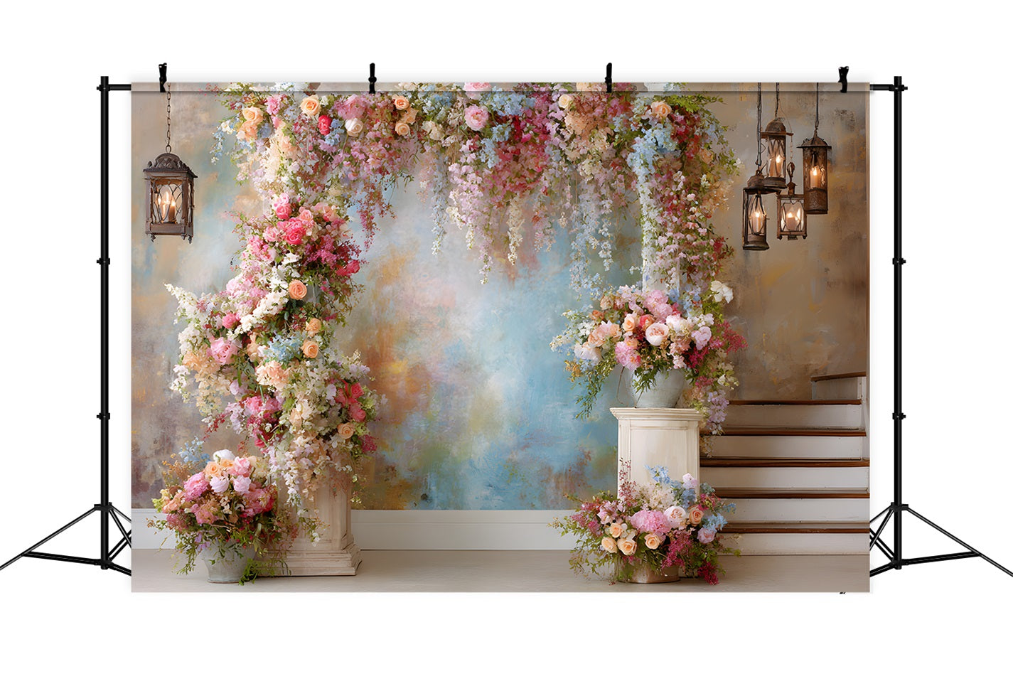 Mothers Day Backdrop Ideas Floral Garden Staircase Entrance Photo Backdrops For Mothers Day UK By Magali