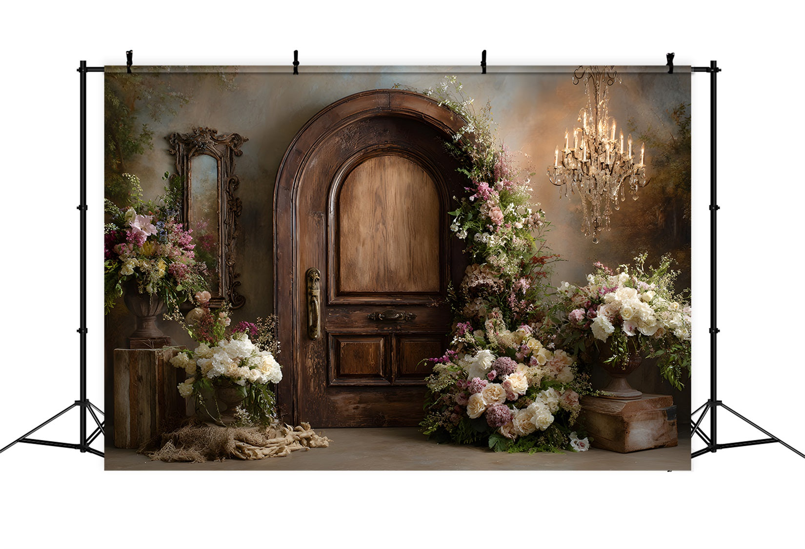 Mother's Day Photo Backdrop Ideas Vintage Arch Door Floral Mothers Day Picture Backdrop UK By Magali