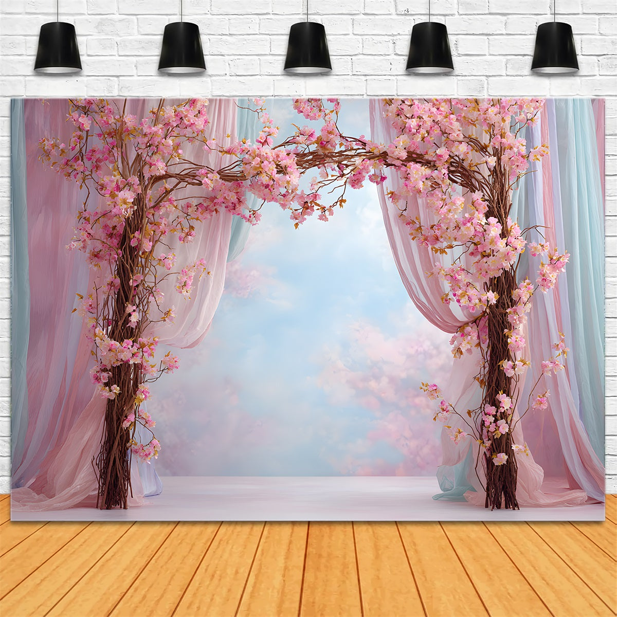 Mother Day Backdrop Pink Blossom Arch Drapery Mothers Day Photo Backdrop Ideas UK By Magali