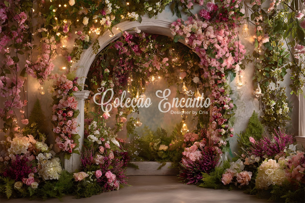 Mothers Day Picture Backdrop Fairy Light Floral Garden Backdrop Mother's Day UK By Magali