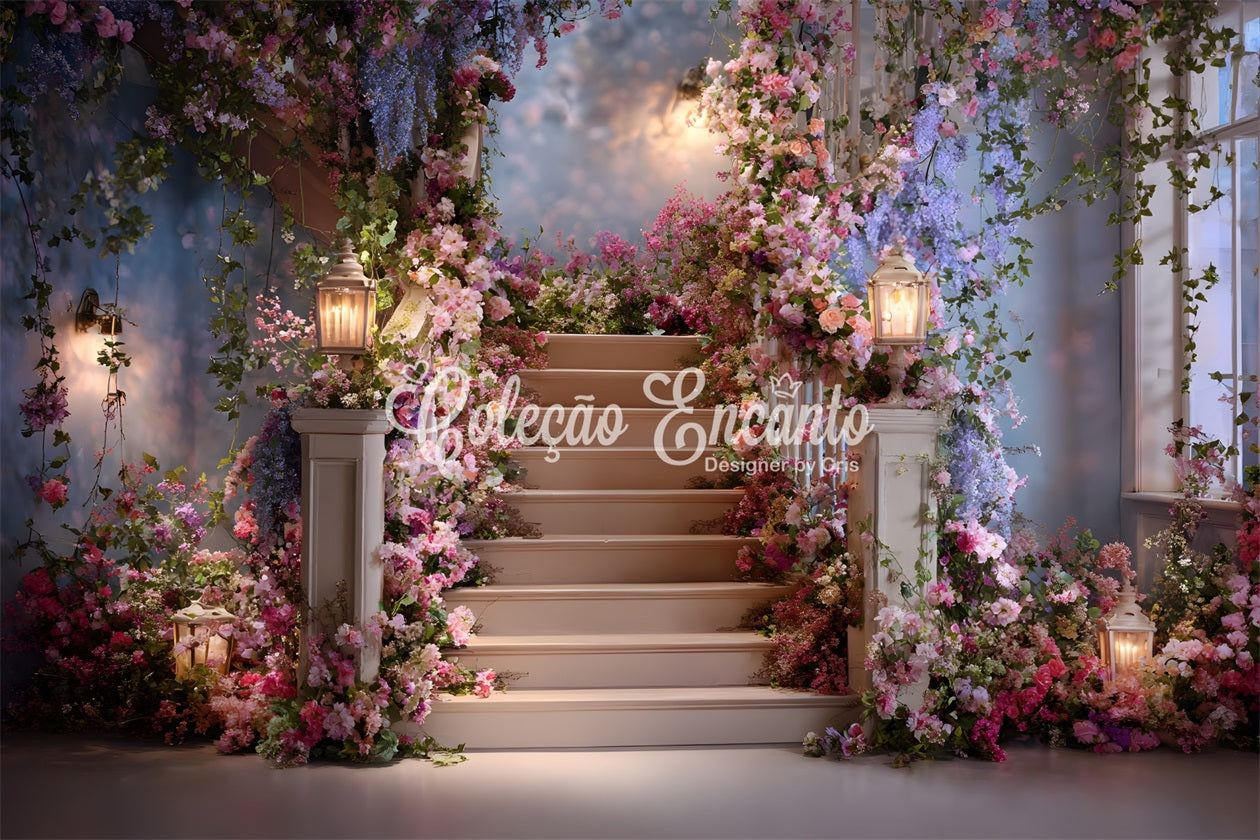 Mothers Day Backdrop Design Flower Filled Vintage Porch Simple Mother's Day Backdrop UK By Magali