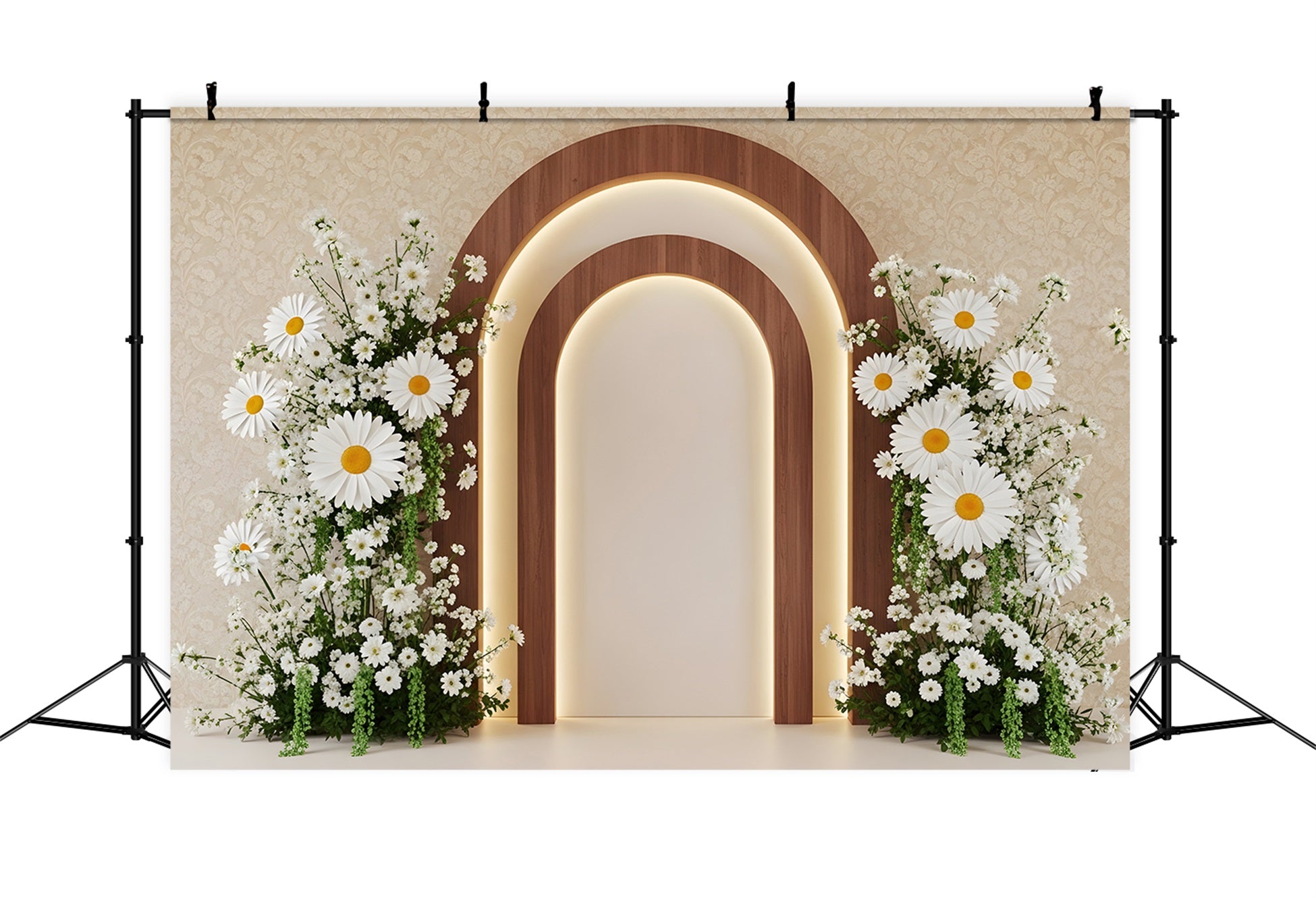 Backdrop For Mothers Day Wood Arch Daisy Bloom Glow Mothers Day Photo Backdrop Ideas UK By Magali