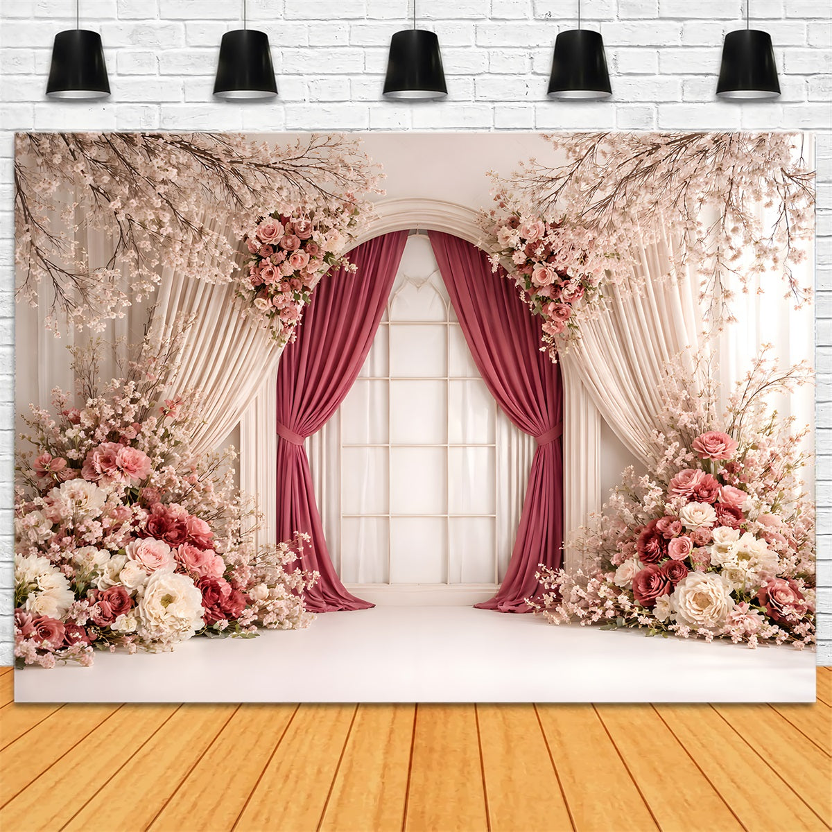 Mothers Day Backdrop Ideas Blush Blossom Window Curtain Garden Simple Mother's Day Backdrop UK By Magali