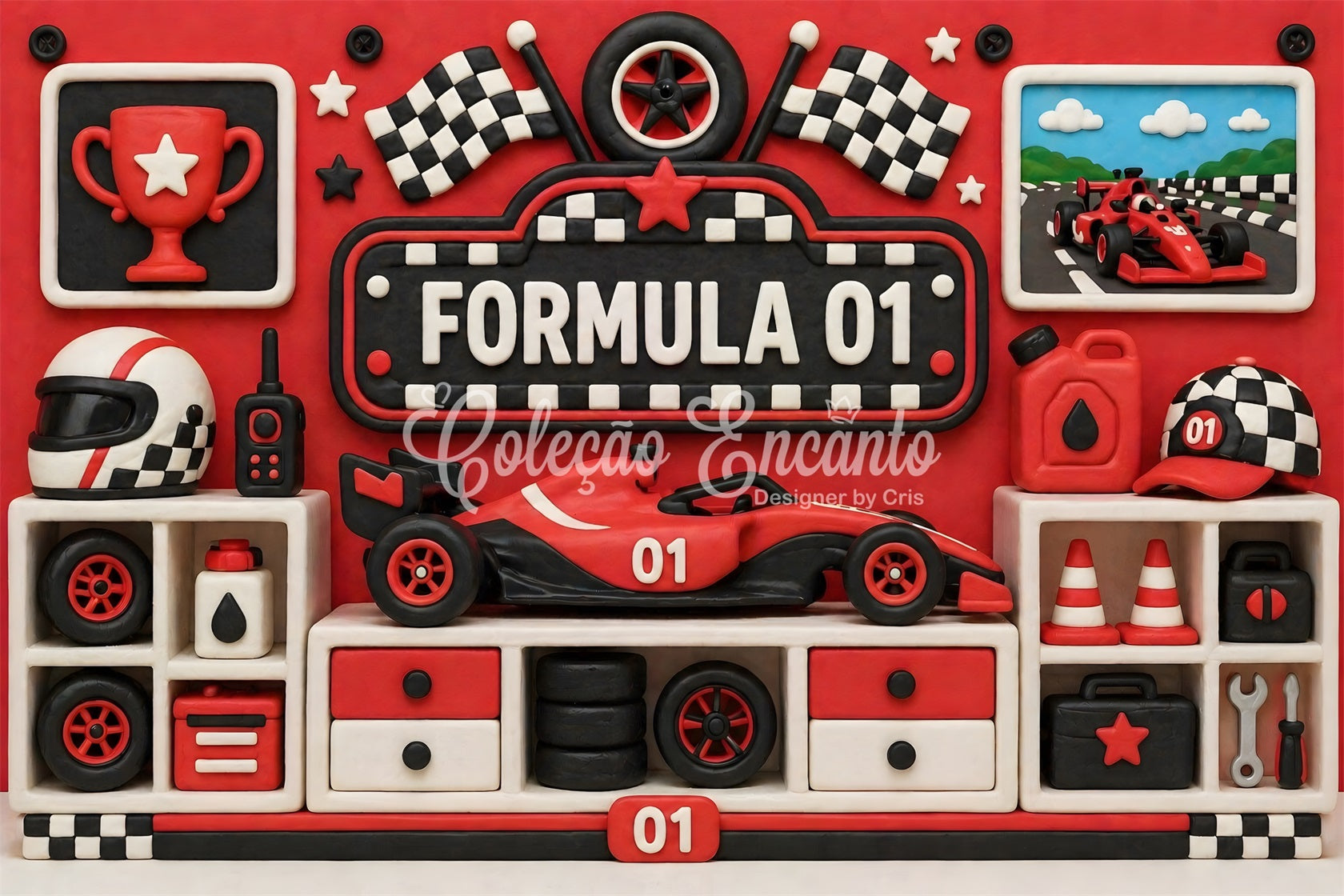Newborn Backdrops for Photography Red Formula Racing Trophy Wall Kids Backdrop Ideas UK CEM65-23