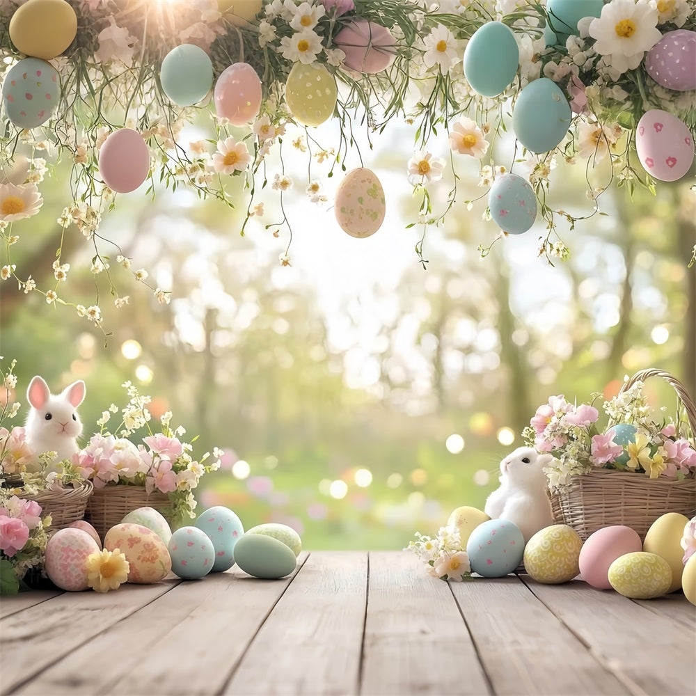 Easter Backdrops Egg Floral Wreath Backdrop UK CJJ-162
