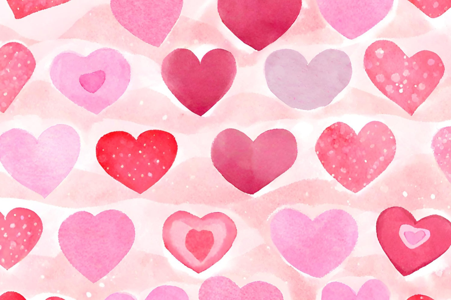 Pink Girl Backdrops Romantic Watercolor Hearts Backdrop UK CJJ2-72