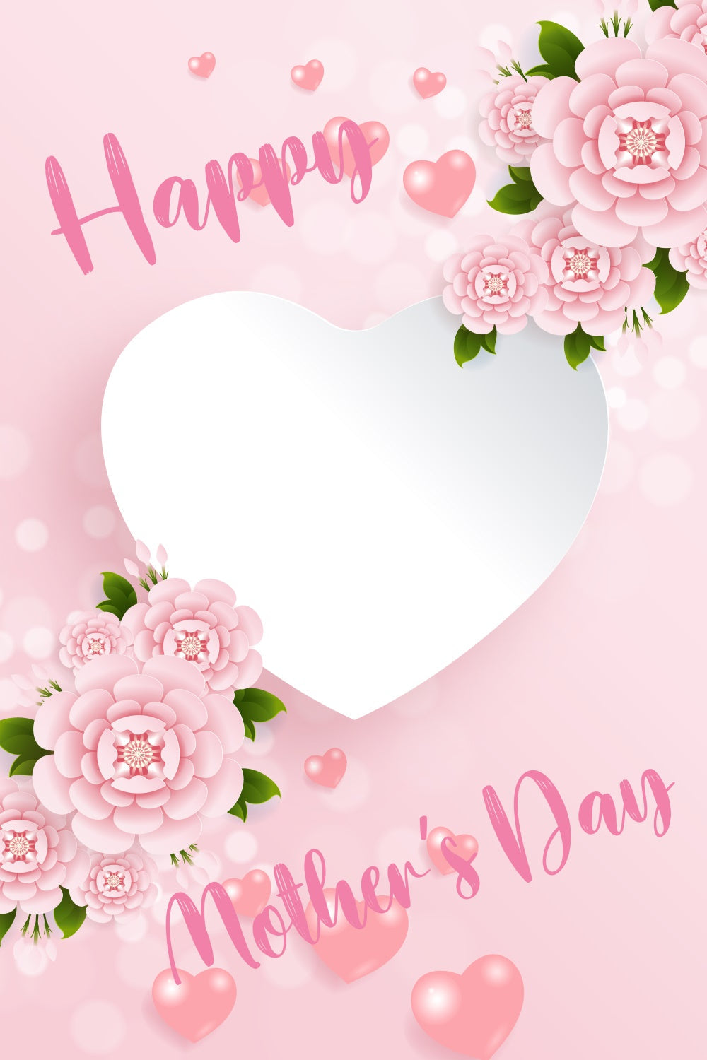 Mother's Day Backdrop Delicate Blush Rose Love Custom Backdrop UK CJJ3-105