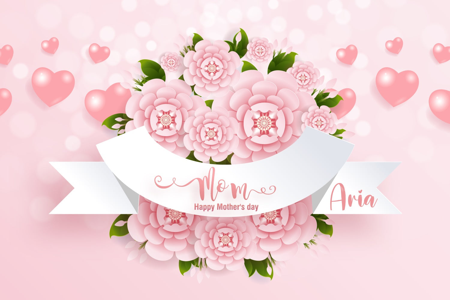 Mothers Day Photo Backdrop Blooming Roses Elegant Custom Backdrop UK CJJ3-106