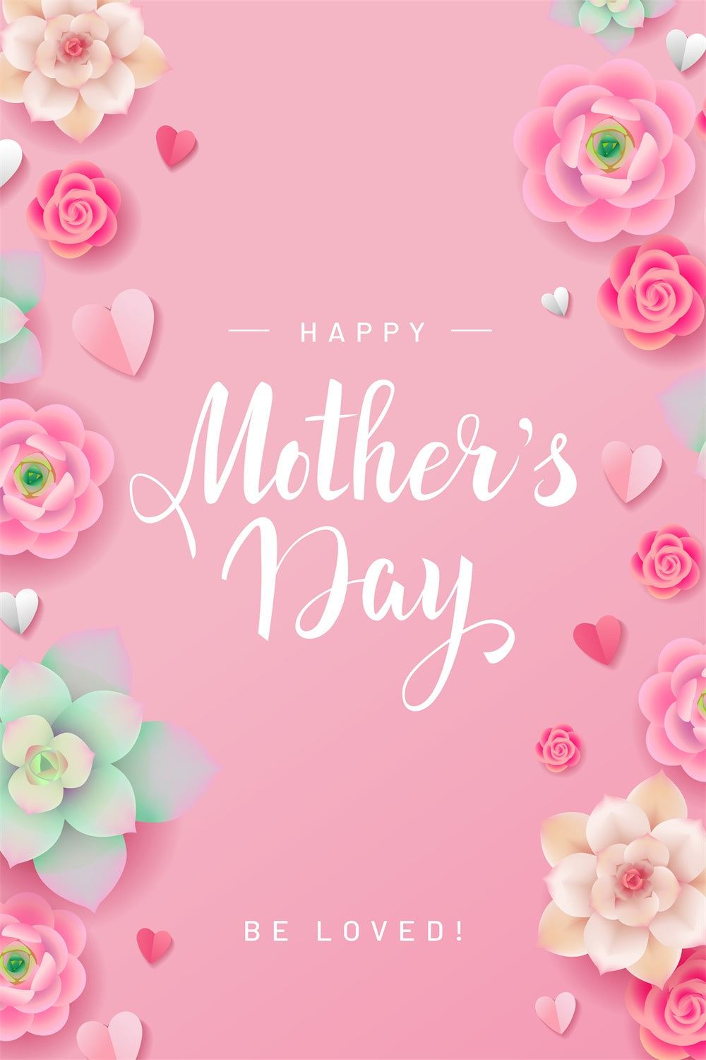 Backdrops For Mother's Day Charming Pastel Floral Custom Backdrop UK CJJ3-109