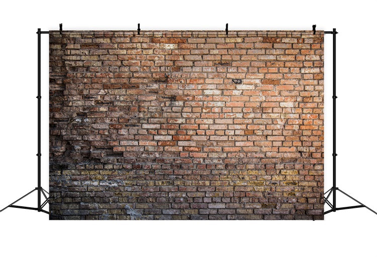 Backdrop Brick Wall Aged Weathered Red Brick Backdrop UK CJJ3-12