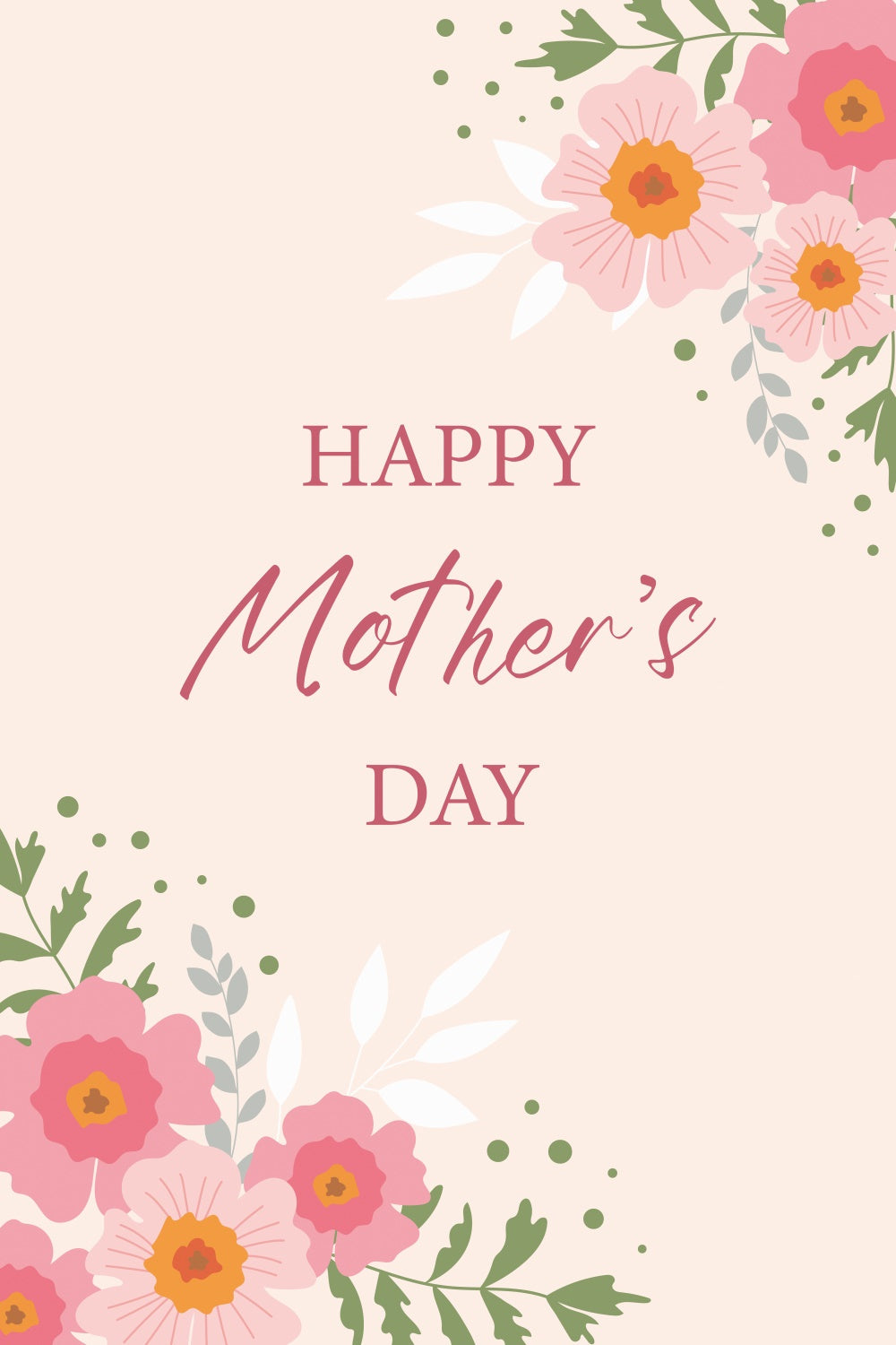 Backdrops For Mother's Day Minimalist Pink Floral Custom Backdrop UK CJJ3-128