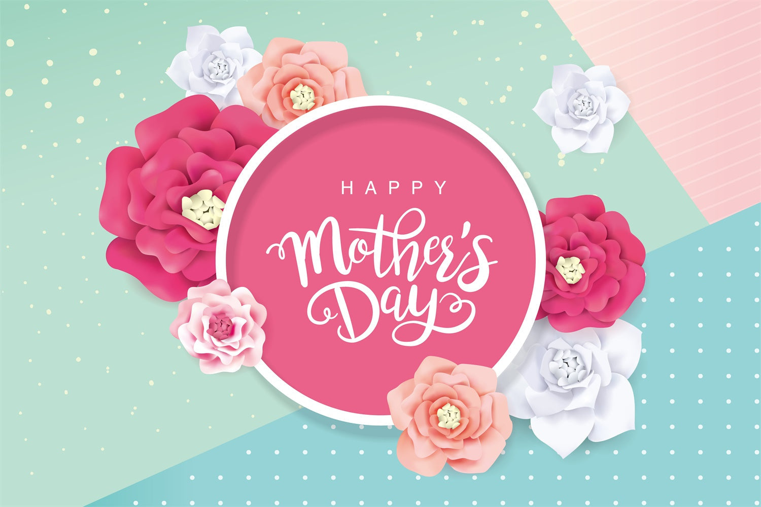 Mothers Day Backdrop Ideas Delicate Paper Flower Customized Backdrop UK CJJ3-136