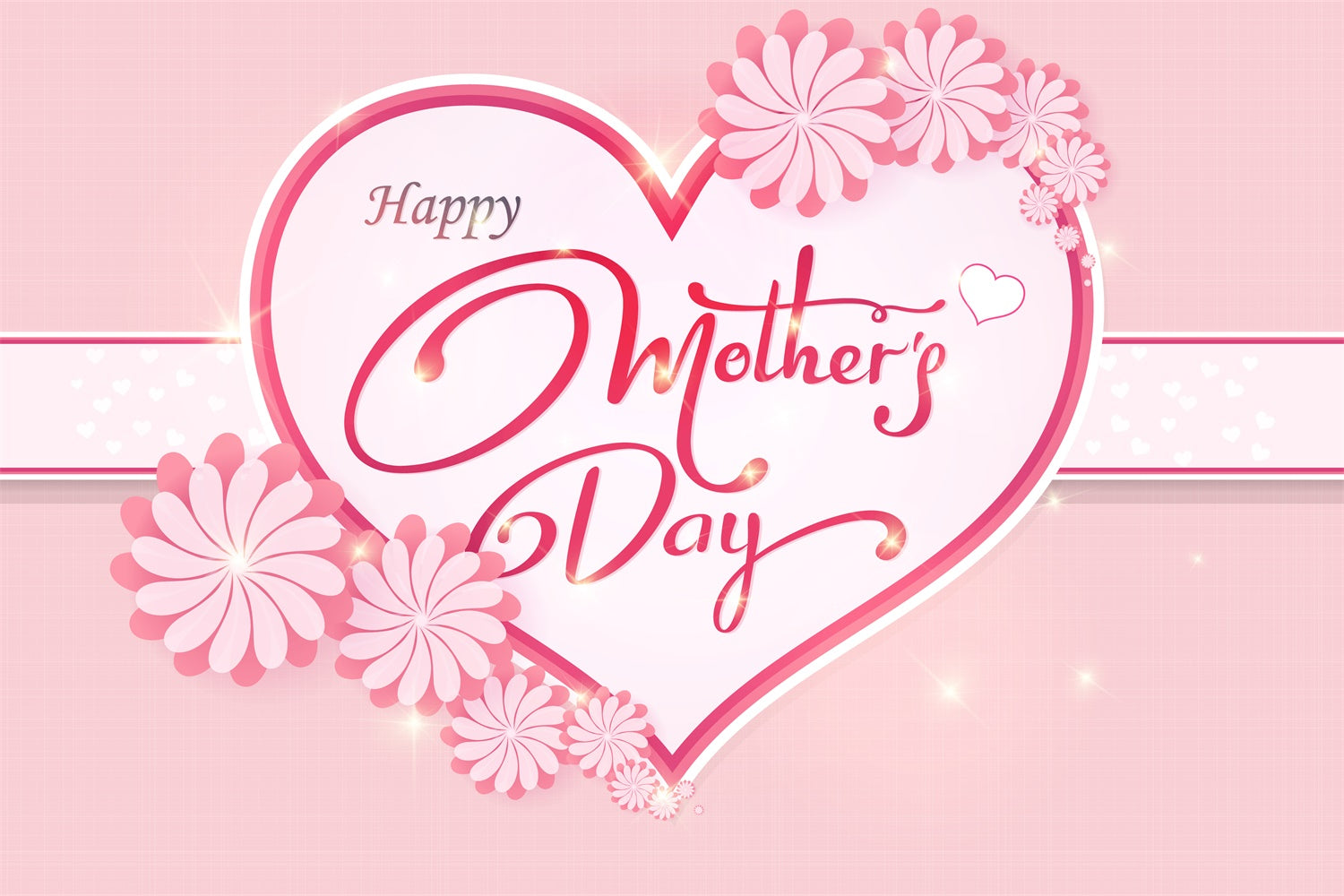 Mothers Day Photo Backdrops Elegant Sparkling Floral Custom Backdrop UK CJJ3-137