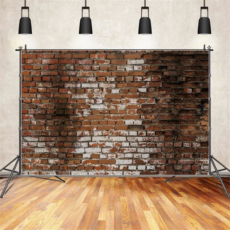 Brick Photo Backdrop Distressed Whitewashed Brick Backdrop UK CJJ3-15