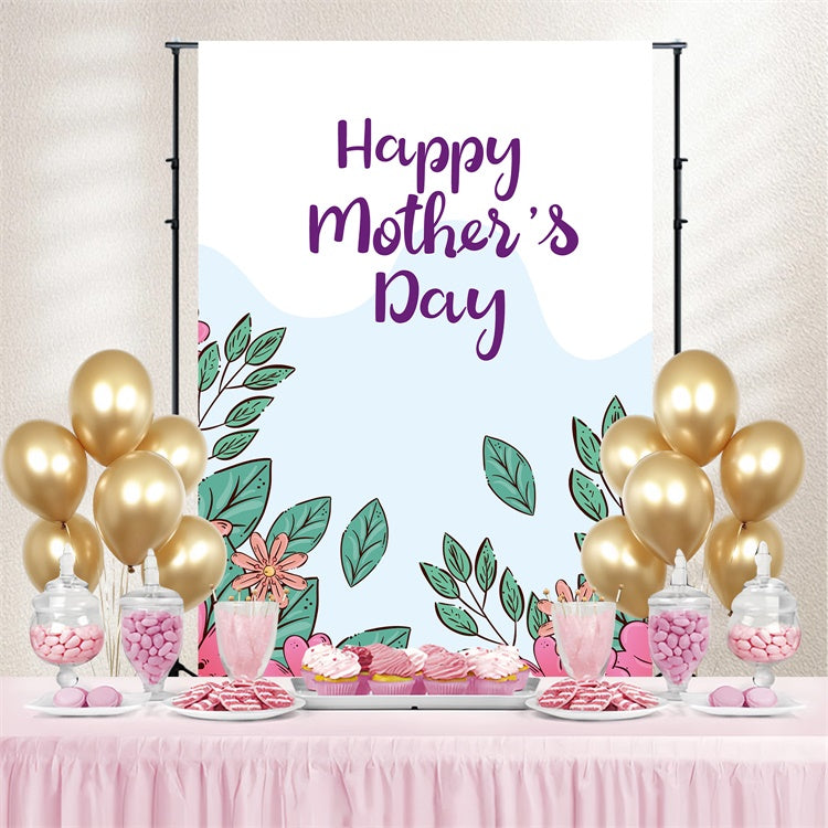Mother's Day Backdrops Gentle Pastel Wildflower Custom Backdrop UK CJJ3-150