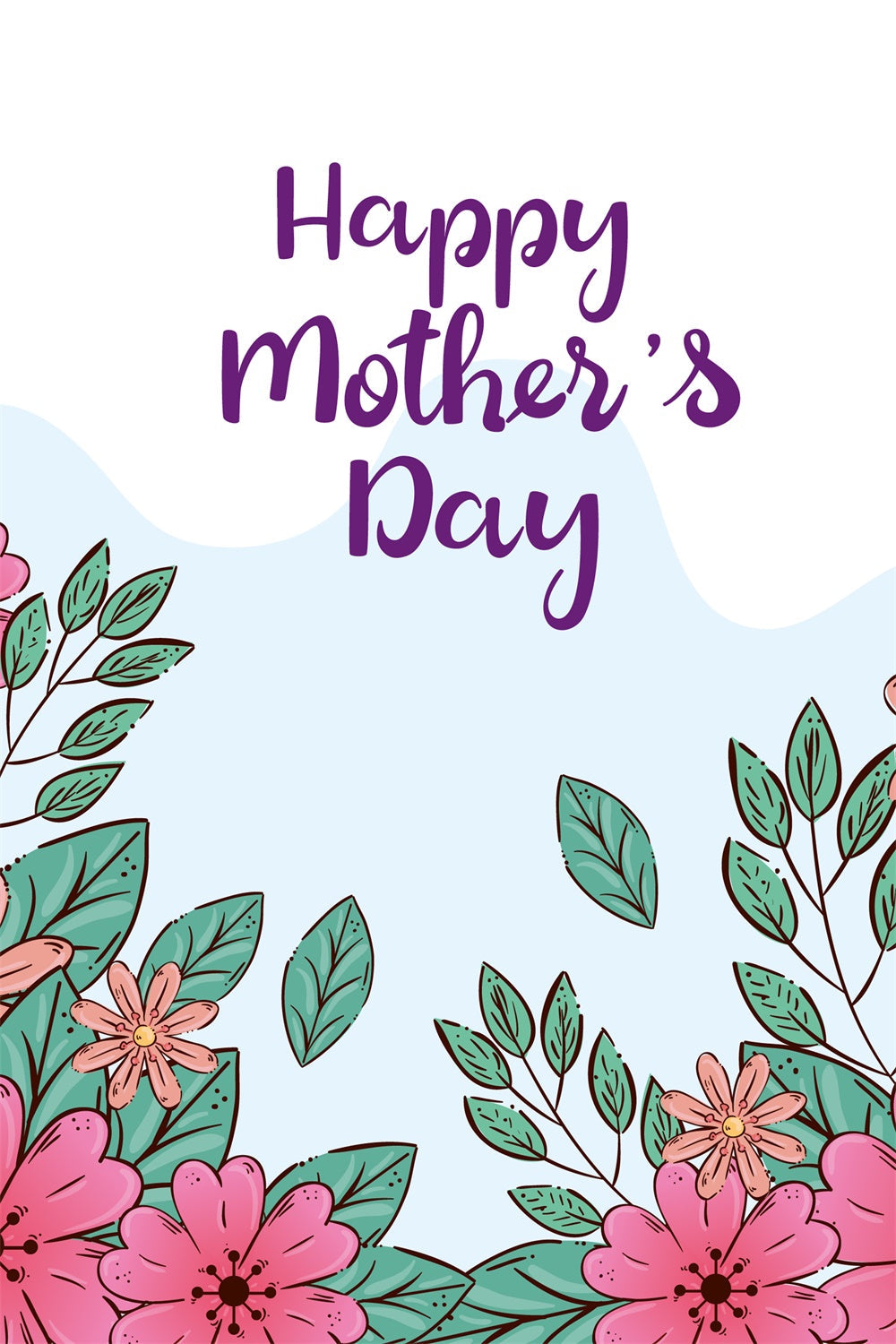 Mother's Day Backdrops Gentle Pastel Wildflower Custom Backdrop UK CJJ3-150