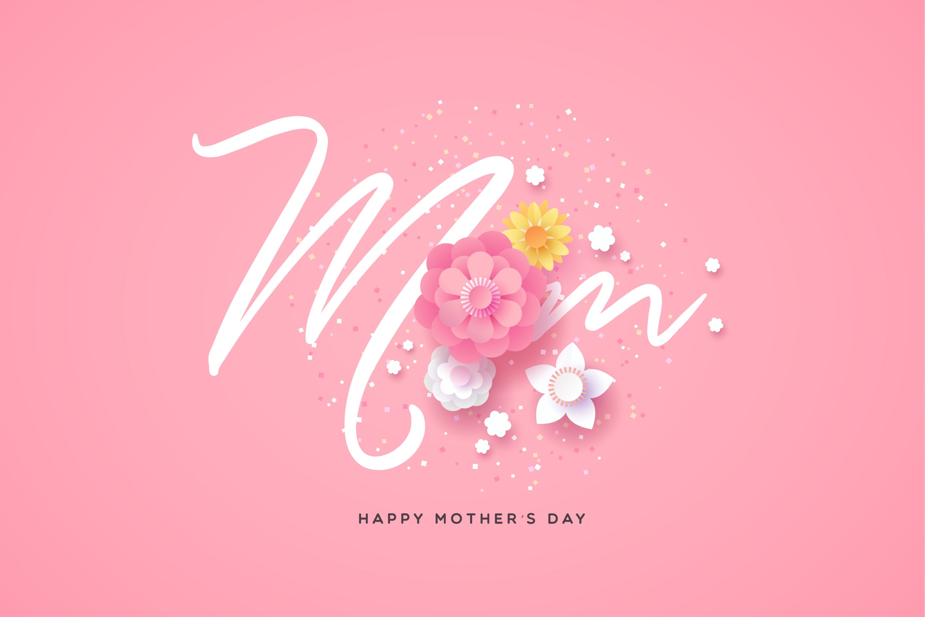 Backdrops For Mother's Day Minimalist Pink Floral Custom Backdrop UK CJJ3-155