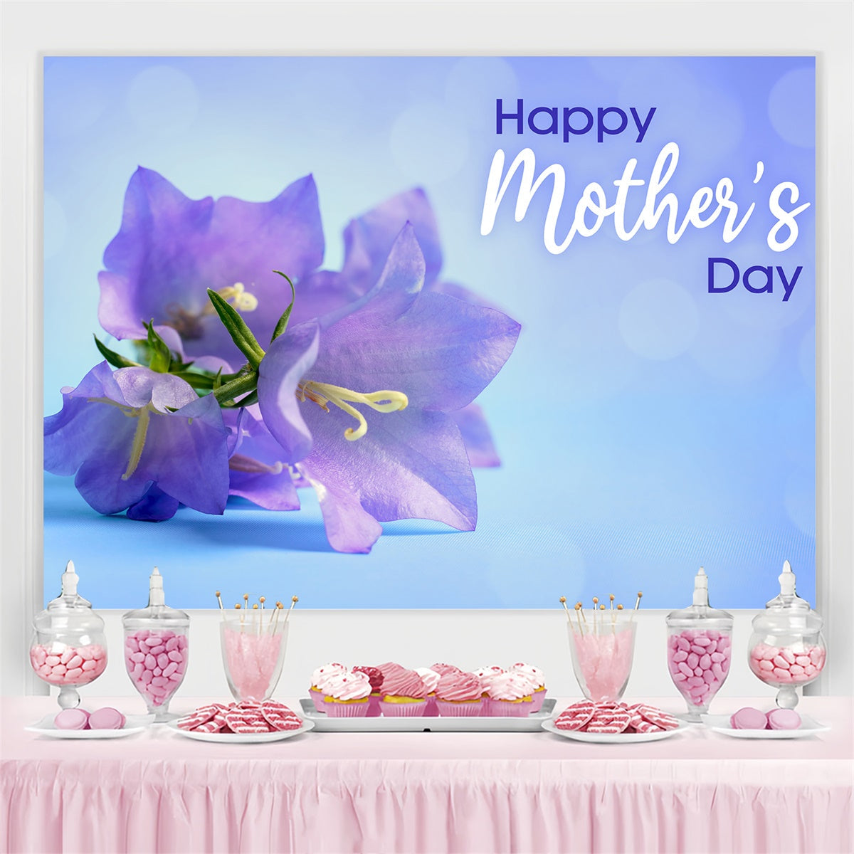 Mothers Day Photo Backdrops Soft Floral Bokeh Personalized Backdrop UK CJJ3-156