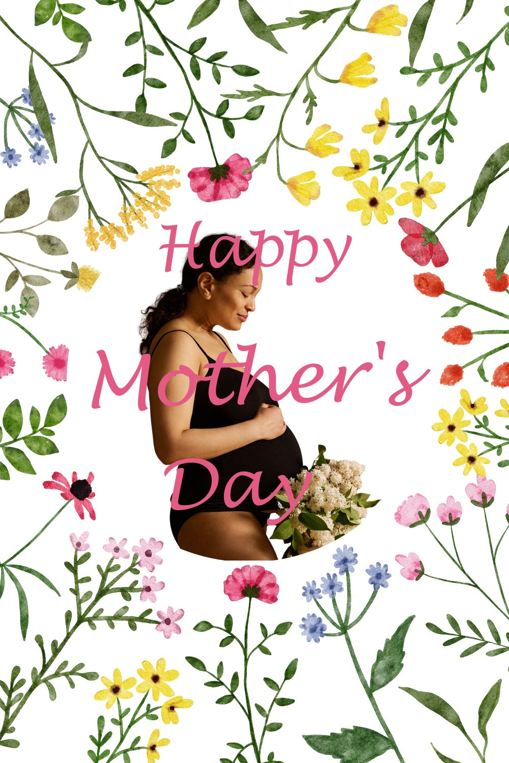 Mothers Day Photo Backdrops Vibrant Botanical Frame Custom Backdrop UK CJJ3-165