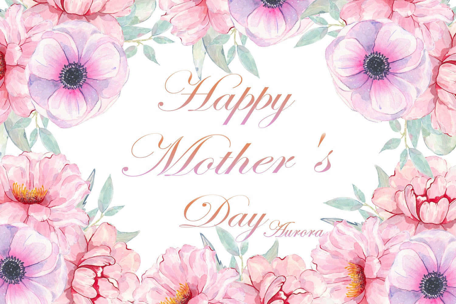 Mothers Day Backdrop Ideas Charming Pink Bloom Customized Backdrop UK CJJ3-167