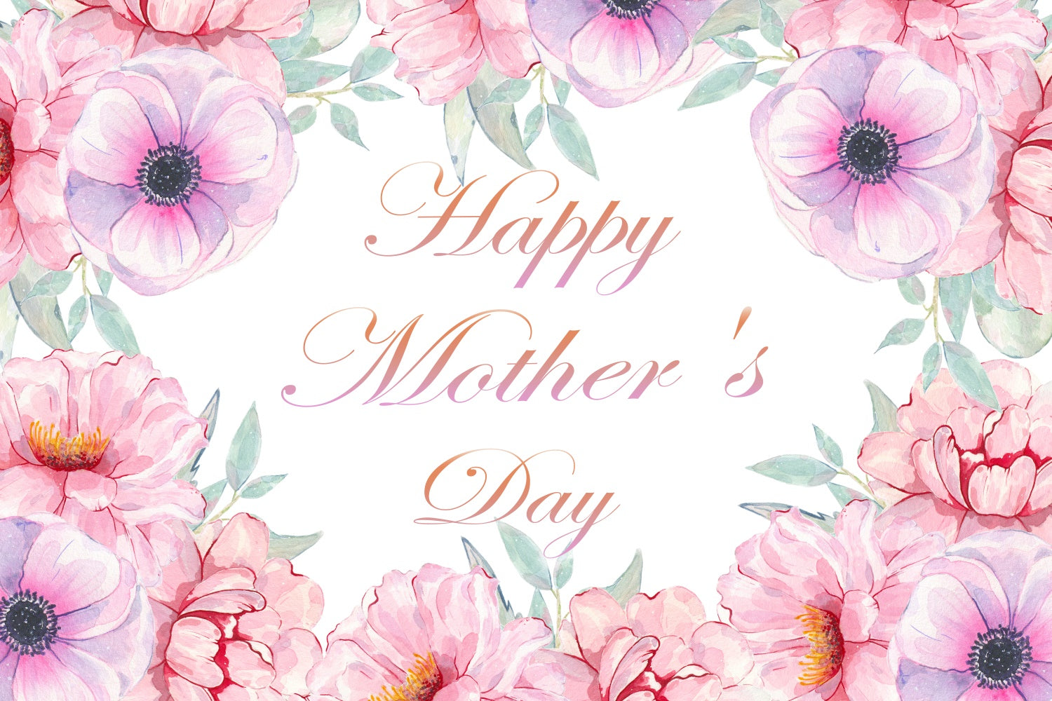 Mothers Day Backdrop Ideas Charming Pink Bloom Customized Backdrop UK CJJ3-167