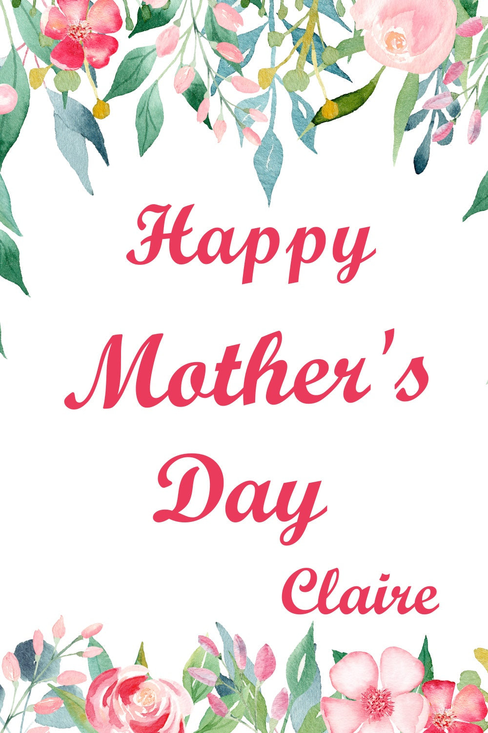 Mothers Day Backdrop Delicate Watercolor Floral Custom Backdrop UK CJJ3-172