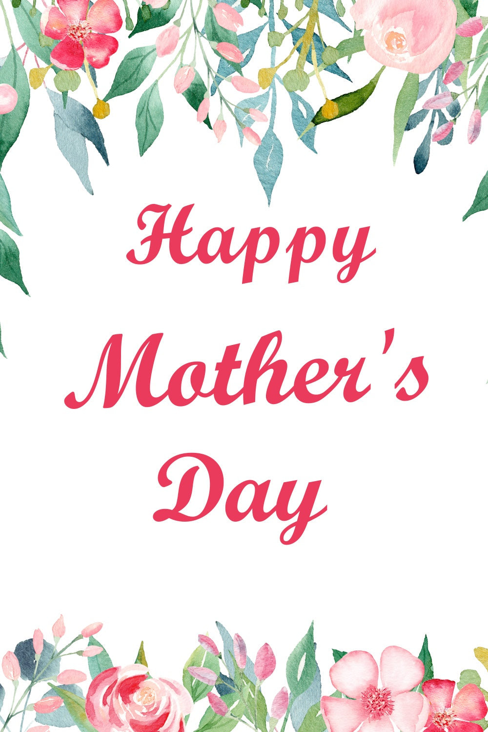 Mothers Day Backdrop Delicate Watercolor Floral Custom Backdrop UK CJJ3-172