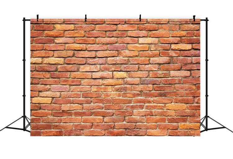 Brick Photo Backdrop Lively Tangerine Brick Backdrop UK CJJ3-4