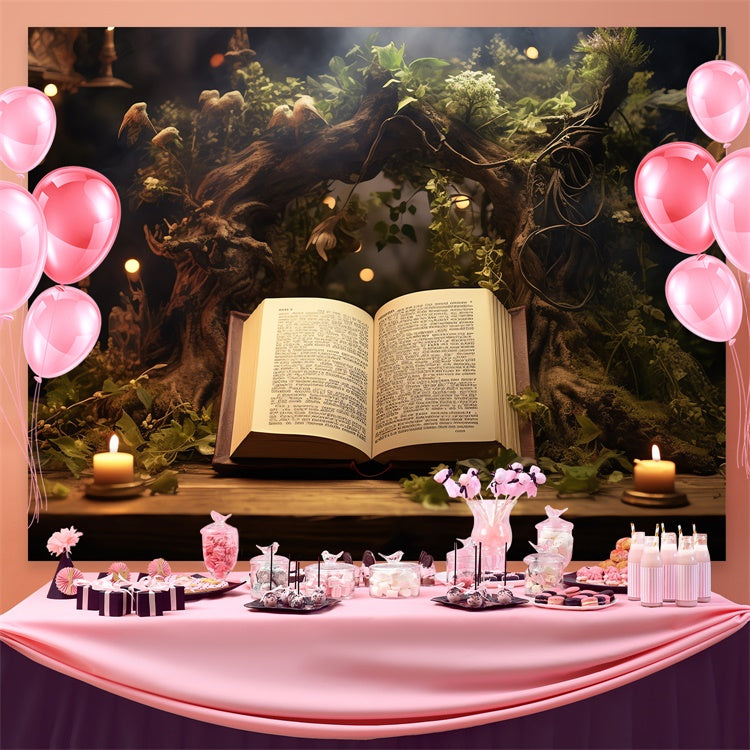 World Book Day Backdrop Enchanted Reading Nook Backdrop UK CJJ3-53