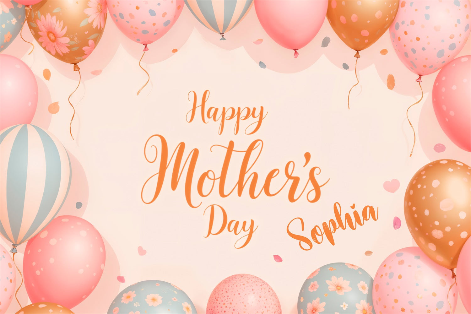 Mothers Day Backdrops Vintage Pastel Balloon Customized Backdrop UK CJJ3-85