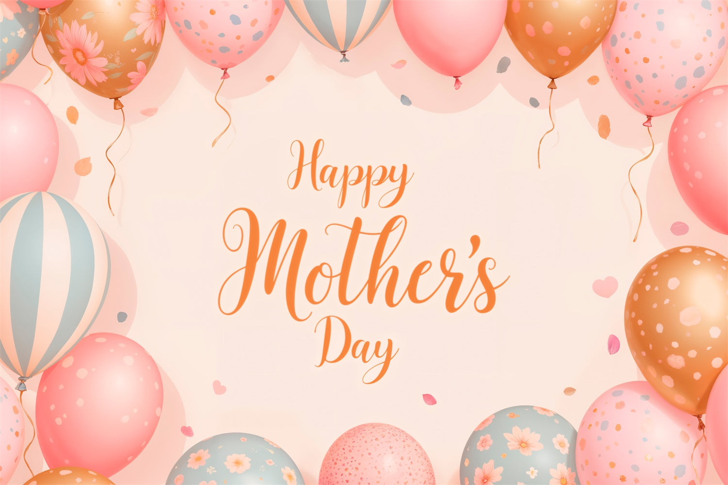 Mothers Day Backdrops Vintage Pastel Balloon Customized Backdrop UK CJJ3-85