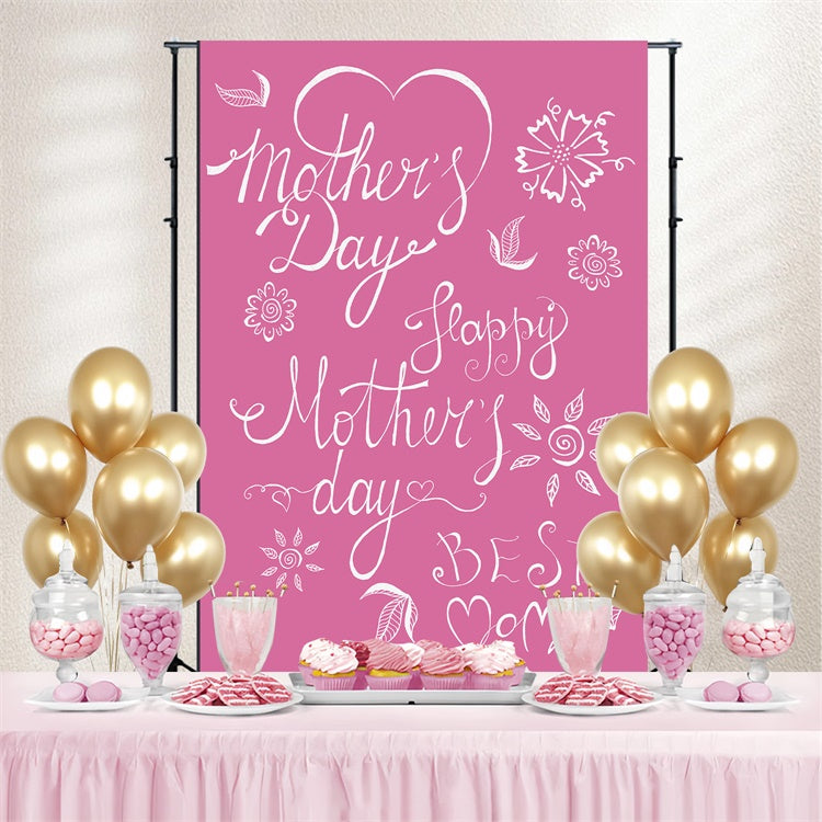 Mothers Day Backdrop Cute Doodle Sketch Personalized Backdrop UK CJJ3-87