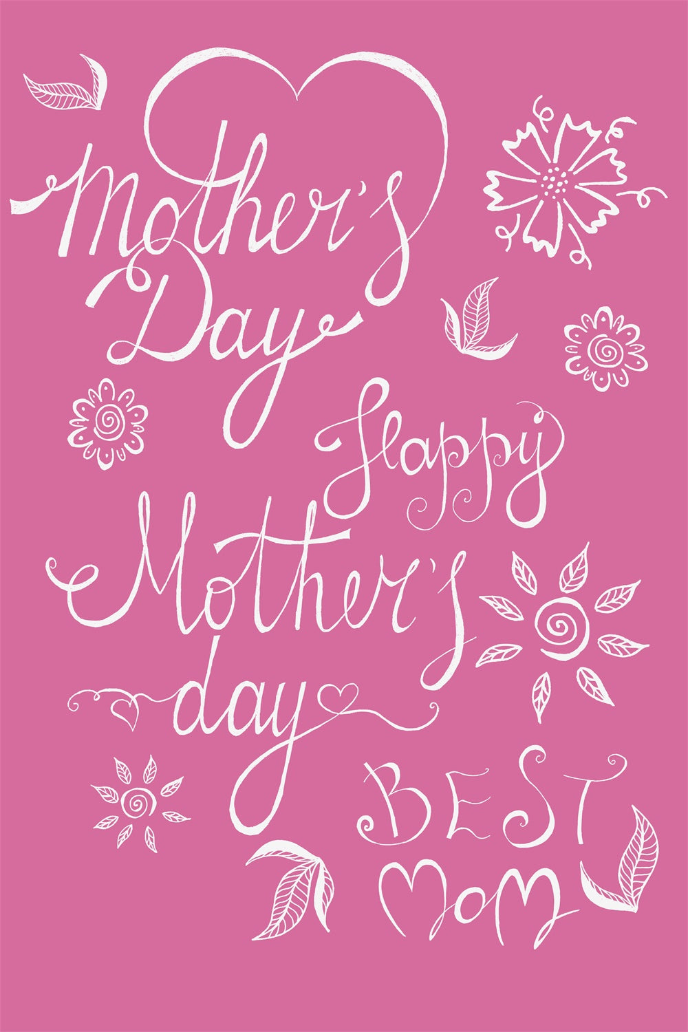 Mothers Day Backdrop Cute Doodle Sketch Personalized Backdrop UK CJJ3-87