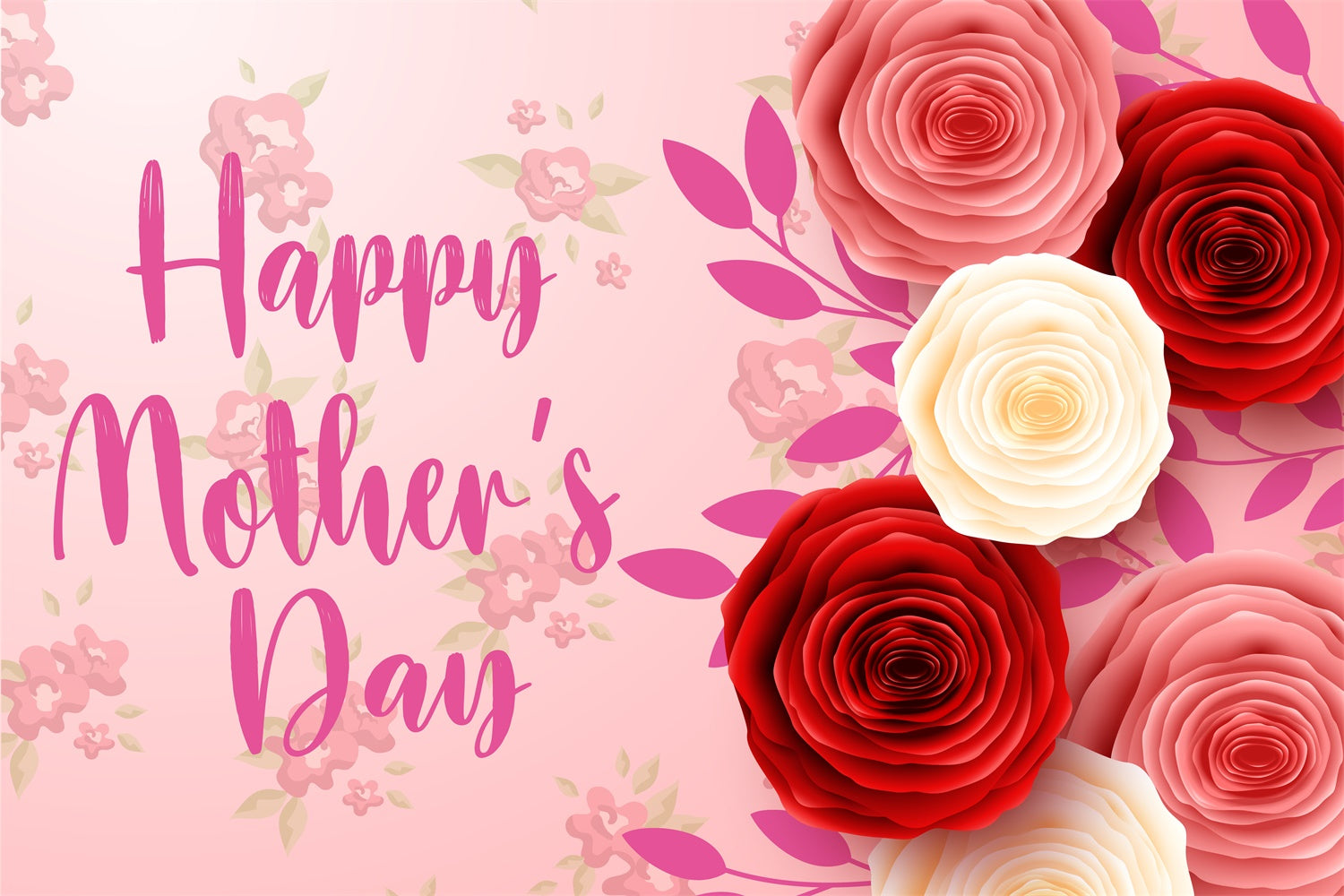 Mother's Day Backdrop Ideas Luxury Rose Celebration Custom Backdrop UK CJJ3-97