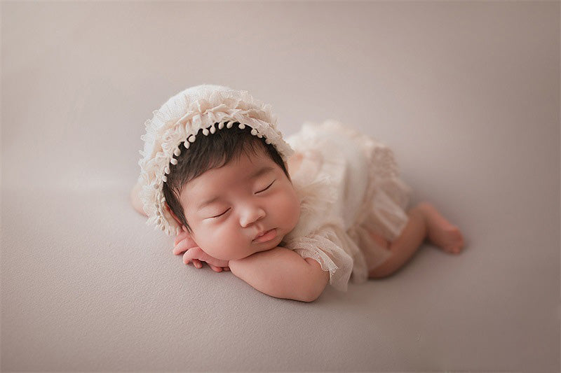 Newborn photography props lace one-piece dress for baby girl (with matching headpiece) CL5