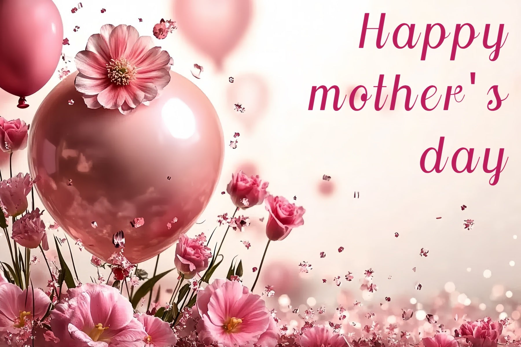 Mother's Day Backdrop Floral Balloon Delight Personalized Backdrop UK UK CSH-131