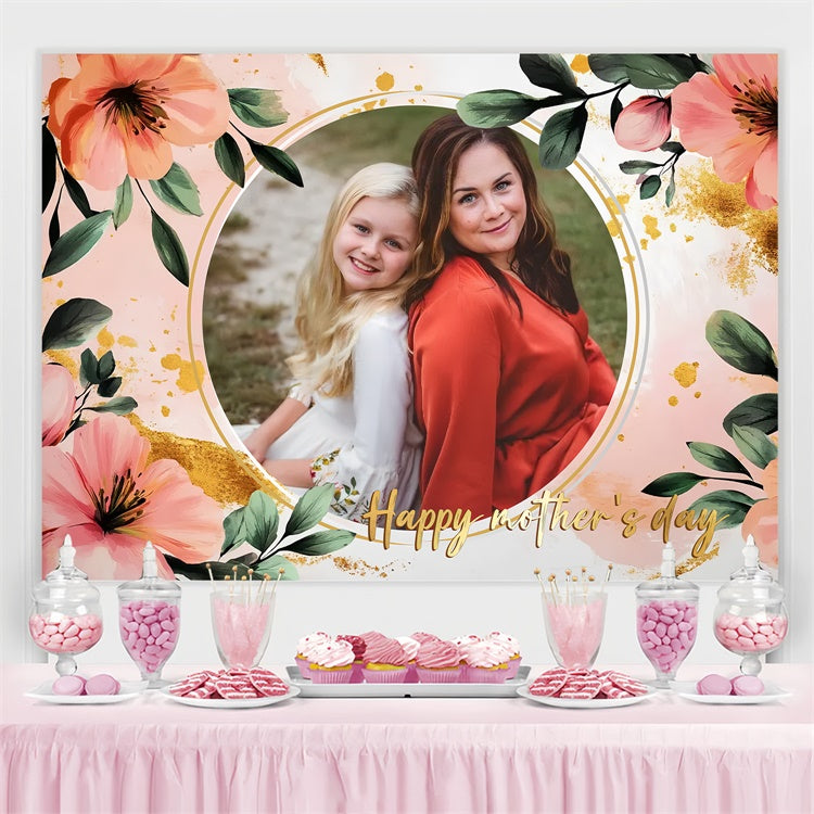 Mothers Day Backdrops Soft Floral Elegance Personalized Backdrop UK CSH3-130