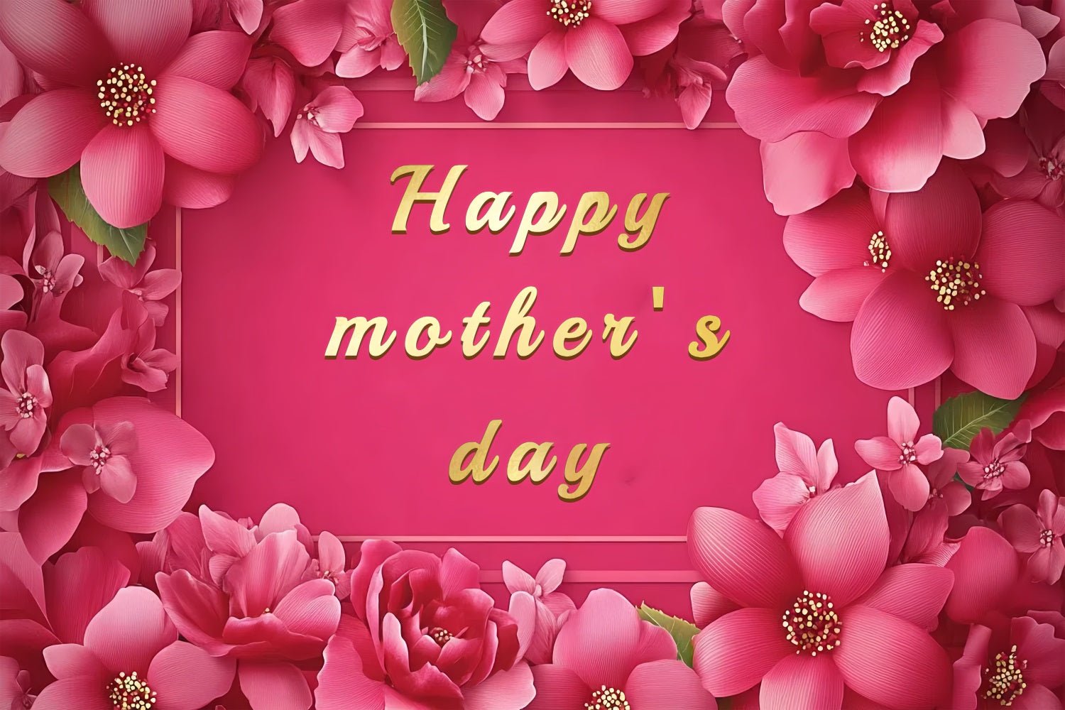 Mothers Day Backdrop Luxurious Pink Floral Personalized Backdrop UK CSH3-132