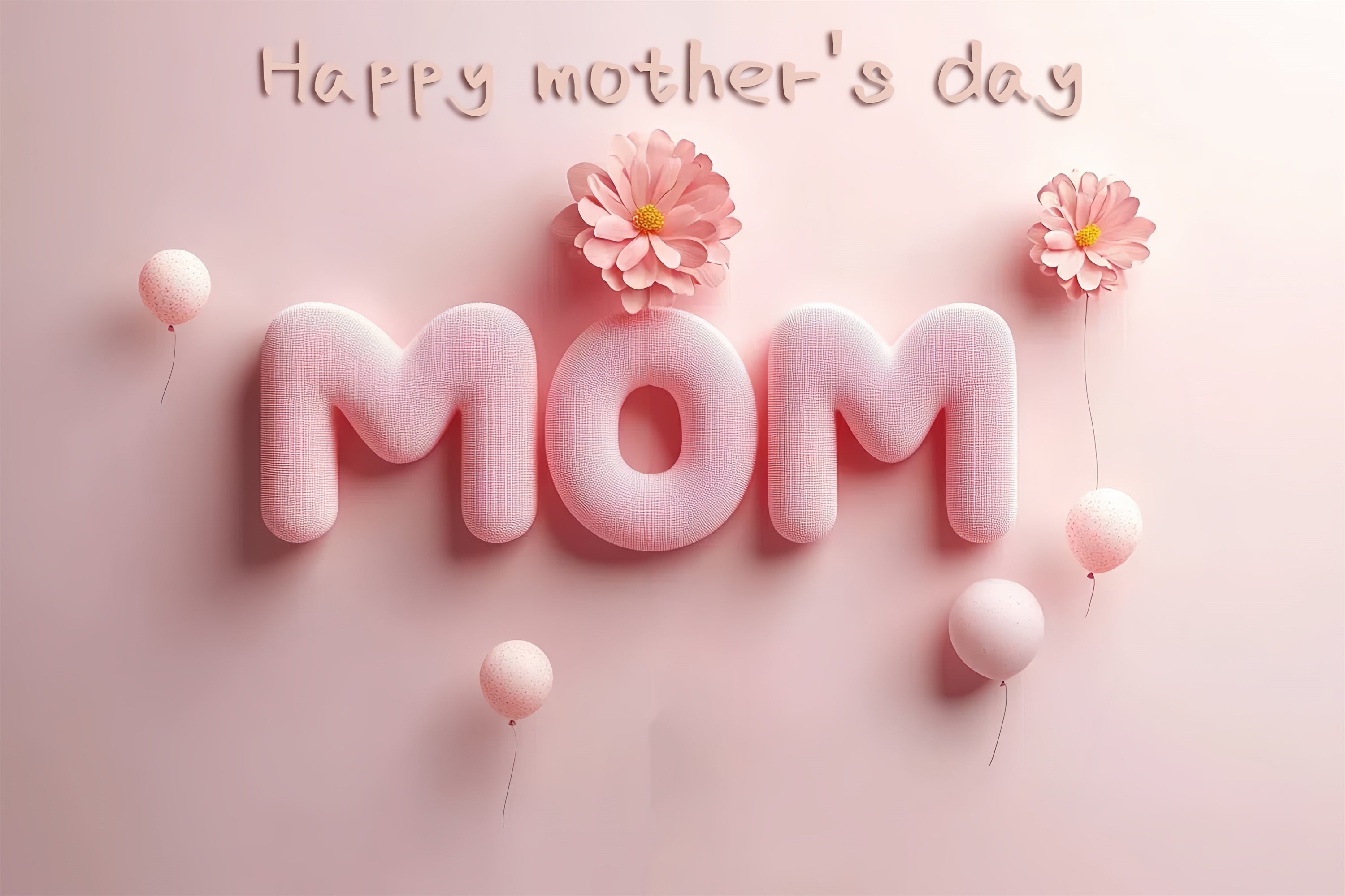Mother's Day Backdrops Pink Balloon Celebration Custom Backdrop UK CSH3-134